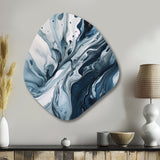 Blue and Grey Ethereal Elixir III - Asymmetric Metal Wall Art