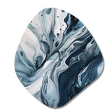 Blue and Grey Ethereal Elixir III - Asymmetric Metal Wall Art