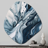 Blue and Grey Ethereal Elixir III - Asymmetric Metal Wall Art