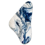 Blue and Grey Ethereal Elixir IV - Asymmetric Metal Wall Art