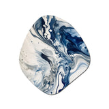 Blue and Grey Ethereal Elixir IV - Asymmetric Metal Wall Art