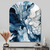 Blue Grey Ethereal Elixir I - Asymmetric Metal Wall Art