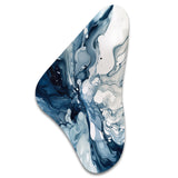 Blue Grey Ethereal Elixir I - Asymmetric Metal Wall Art