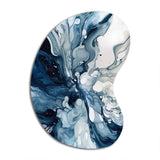 Blue Grey Ethereal Elixir I - Asymmetric Metal Wall Art