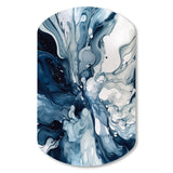 Blue Grey Ethereal Elixir I - Asymmetric Metal Wall Art