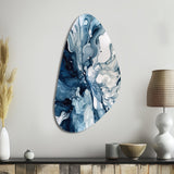 Blue Grey Ethereal Elixir I - Asymmetric Metal Wall Art