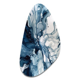 Blue Grey Ethereal Elixir I - Asymmetric Metal Wall Art