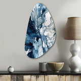 Blue Grey Ethereal Elixir I - Asymmetric Metal Wall Art