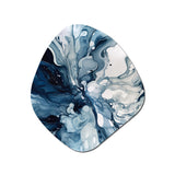 Blue Grey Ethereal Elixir I - Asymmetric Metal Wall Art