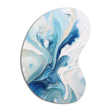 Blue and Grey Ethereal Elixir V - Asymmetric Metal Wall Art