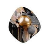 Gold and Black Mystic M?ange II - Asymmetric Metal Wall Art