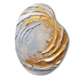 Gold and Cream Enchanted Whirls II - Asymmetric Metal Wall Art