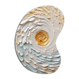 Gold and Cream Enchanted Whirls III - Asymmetric Metal Wall Art