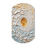 Gold and Cream Enchanted Whirls III - Asymmetric Metal Wall Art