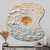 Gold and Cream Enchanted Whirls III - Asymmetric Metal Wall Art