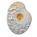 Gold and Cream Enchanted Whirls III - Asymmetric Metal Wall Art