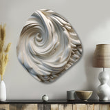 Cream Spiral Nebula I - Asymmetric Metal Wall Art