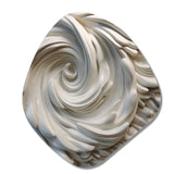 Cream Spiral Nebula I - Asymmetric Metal Wall Art