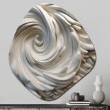 Cream Spiral Nebula I - Asymmetric Metal Wall Art