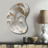 Cream Spiral Nebula II - Asymmetric Metal Wall Art