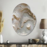 Cream Spiral Nebula II - Asymmetric Metal Wall Art