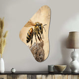 Floral Bee II - Asymmetric Metal Wall Art