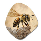 Floral Bee II - Asymmetric Metal Wall Art