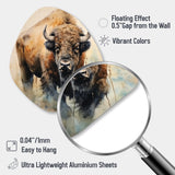 Buffalo Majesty - Asymmetric Metal Wall Art