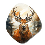 Deer Wonderers V - Asymmetric Metal Wall Art