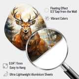 Deer Wonderers V - Asymmetric Metal Wall Art