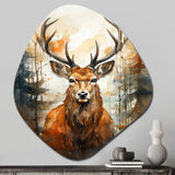 Deer Wonderers V - Asymmetric Metal Wall Art