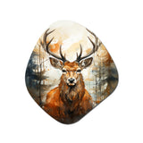 Deer Wonderers V - Asymmetric Metal Wall Art