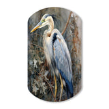 Graceful Heron Waterbird I - Asymmetric Metal Wall Art