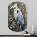 Graceful Heron Waterbird I - Asymmetric Metal Wall Art