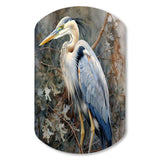 Graceful Heron Waterbird I - Asymmetric Metal Wall Art