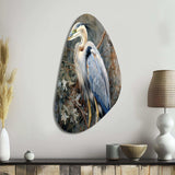 Graceful Heron Waterbird I - Asymmetric Metal Wall Art