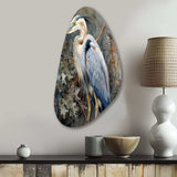 Graceful Heron Waterbird I - Asymmetric Metal Wall Art