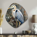 Graceful Heron Waterbird I - Asymmetric Metal Wall Art