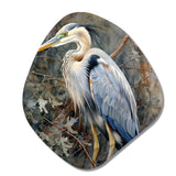 Graceful Heron Waterbird I - Asymmetric Metal Wall Art