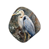 Graceful Heron Waterbird I - Asymmetric Metal Wall Art