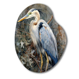 Graceful Heron Waterbird I - Asymmetric Metal Wall Art