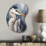 Heron Waterbird II - Asymmetric Metal Wall Art