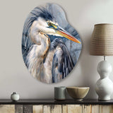 Heron Waterbird II - Asymmetric Metal Wall Art