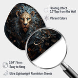 Majestic Lion II - Asymmetric Metal Wall Art