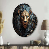 Majestic Lion II - Asymmetric Metal Wall Art