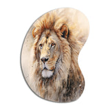 Fierce Lion III - Asymmetric Metal Wall Art