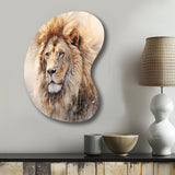 Fierce Lion III - Asymmetric Metal Wall Art