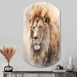 Fierce Lion III - Asymmetric Metal Wall Art