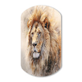 Fierce Lion III - Asymmetric Metal Wall Art