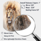 Fierce Lion III - Asymmetric Metal Wall Art